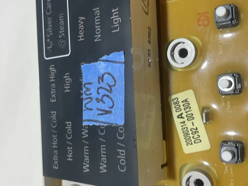Samsung DC92-00130A DC92-00125A Washer UI Control Board AZ134498 | Wmv323