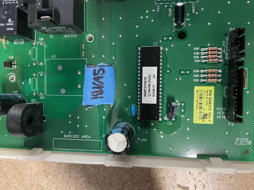 Whirlpool WP8546219 Dryer Control Board AZ24600 | KM645