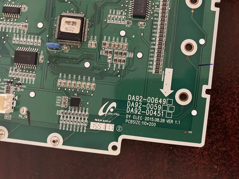 Samsung DA92 00649A Refrigerator Control Board Dispenser AZ32959 | BK1682