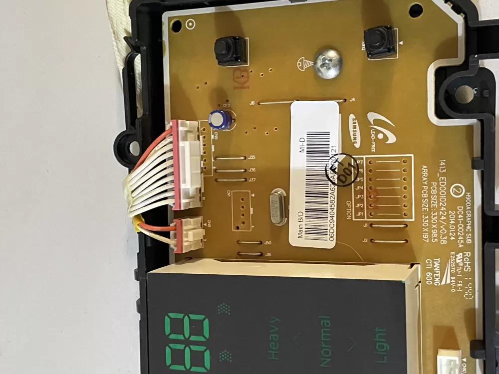 Samsung DC92-01646A DC94-04582A Washer UI Control Board AZ131105 | KMV452