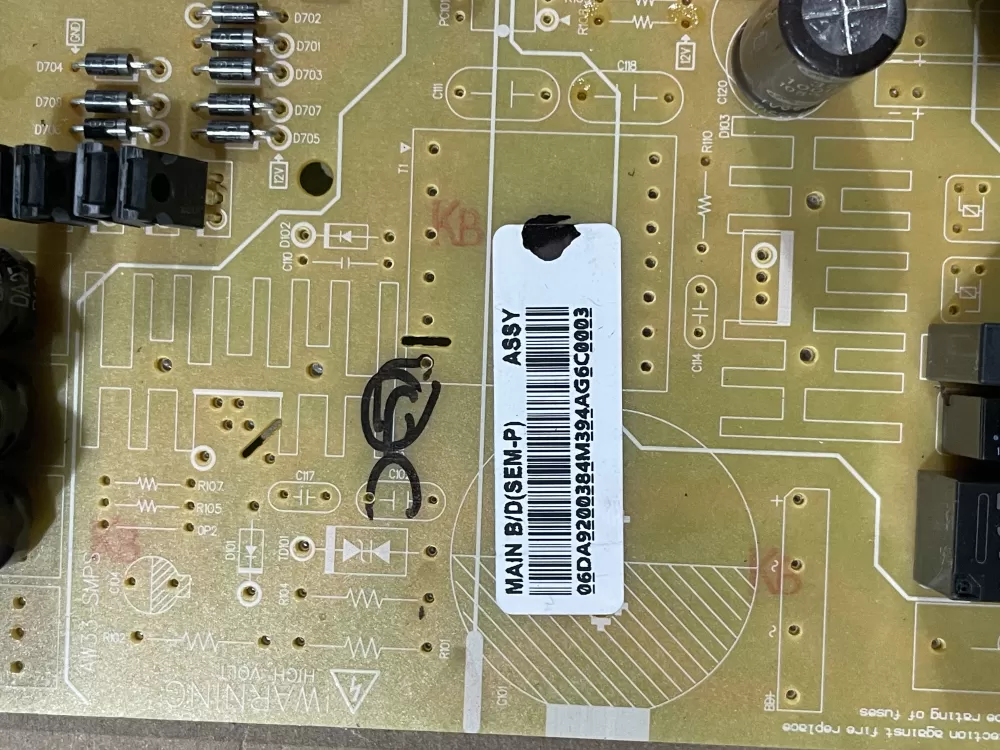 Samsung DA92 00384M Refrigerator Control Board AZ97190 | Wm1215