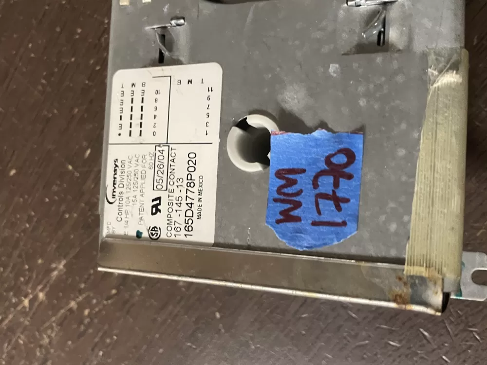GE General Electric 165D4778P020 Dishwasher Timer AZ45445 | Wm1770