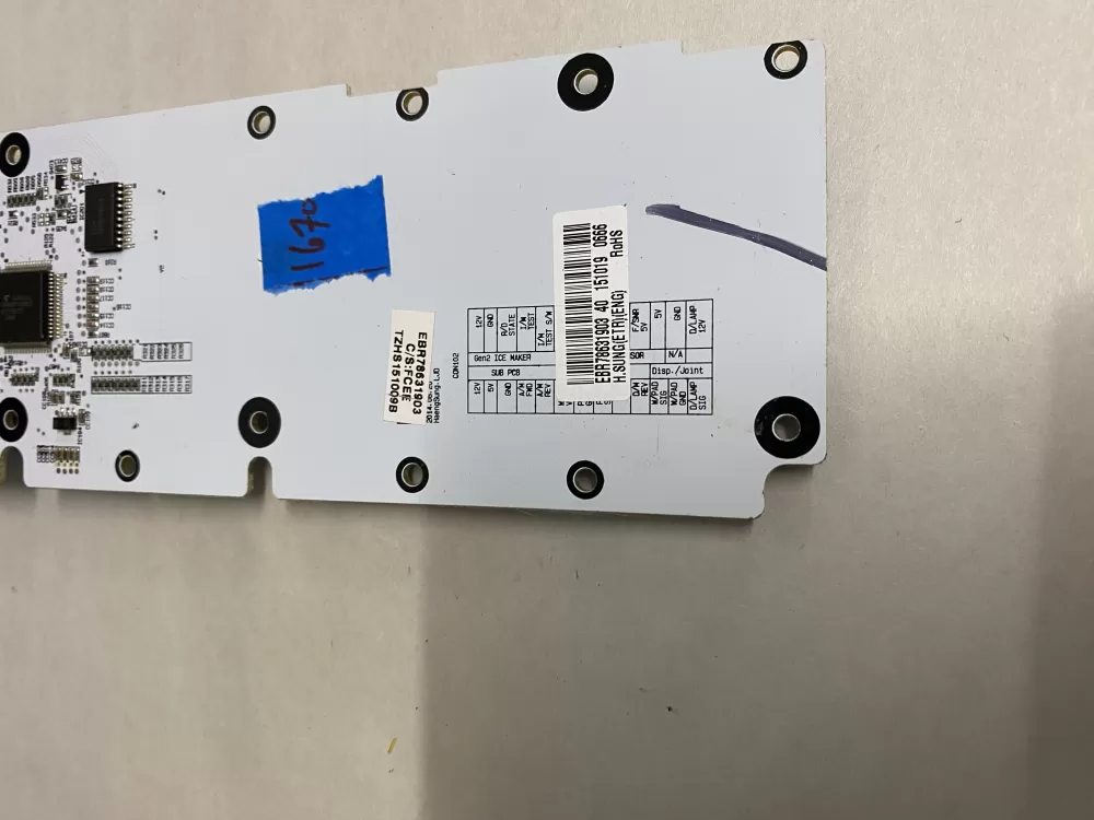 LG EBR78631903 Refrigerator Control Board Dispenser AZ210966 | BK1670