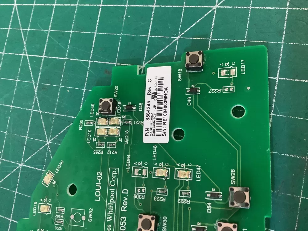 Whirlpool 8564295 User Interface Control Board AZ205991 | NR593
