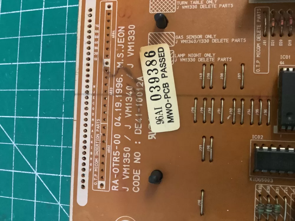 GE Samsung DE41 10012A Microwave Control Board AZ208044 | NR89