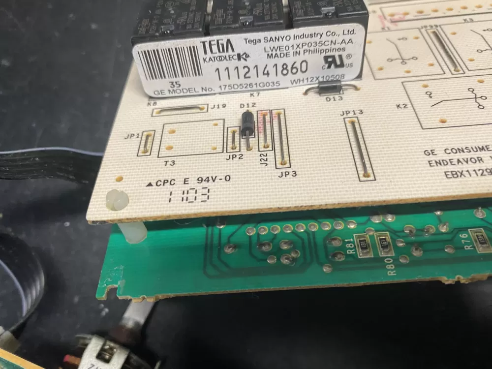 GE 175D5261G035 EBX1129P004 WH12X10508 Washer Control Board AZ12354 | BK1027