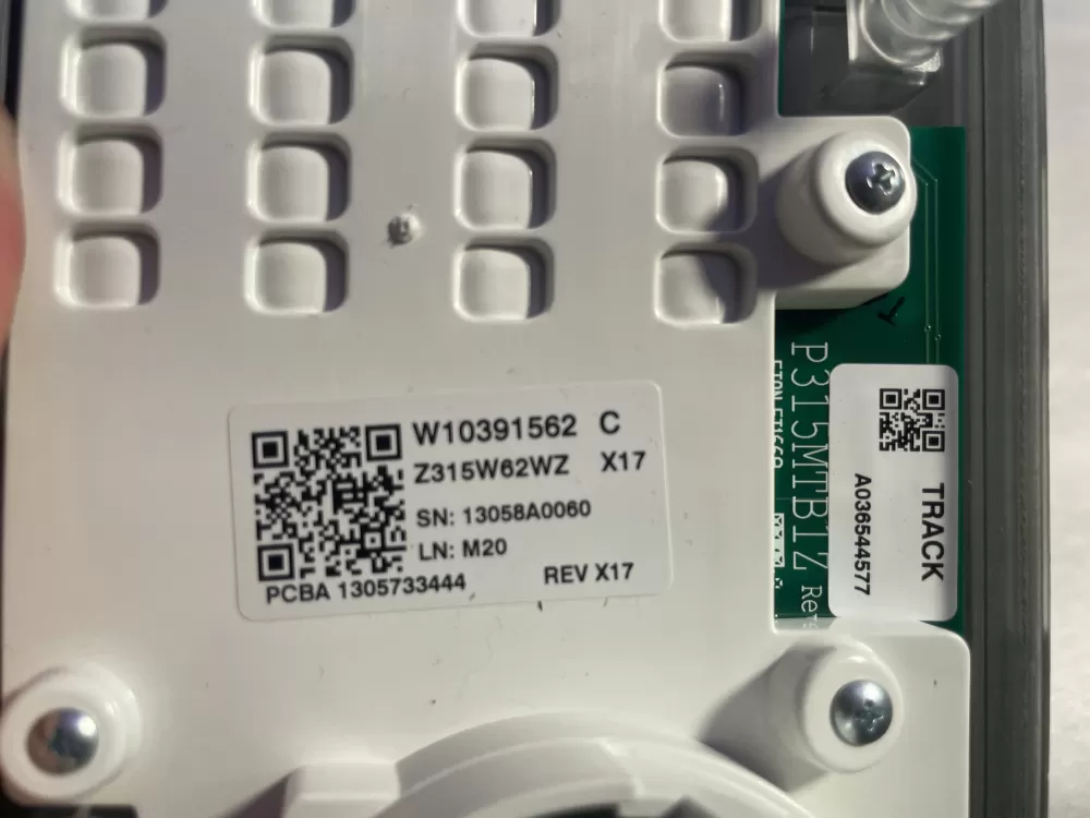 Whirlpool washer control panel W10391562 AZ196954 | Wmv890