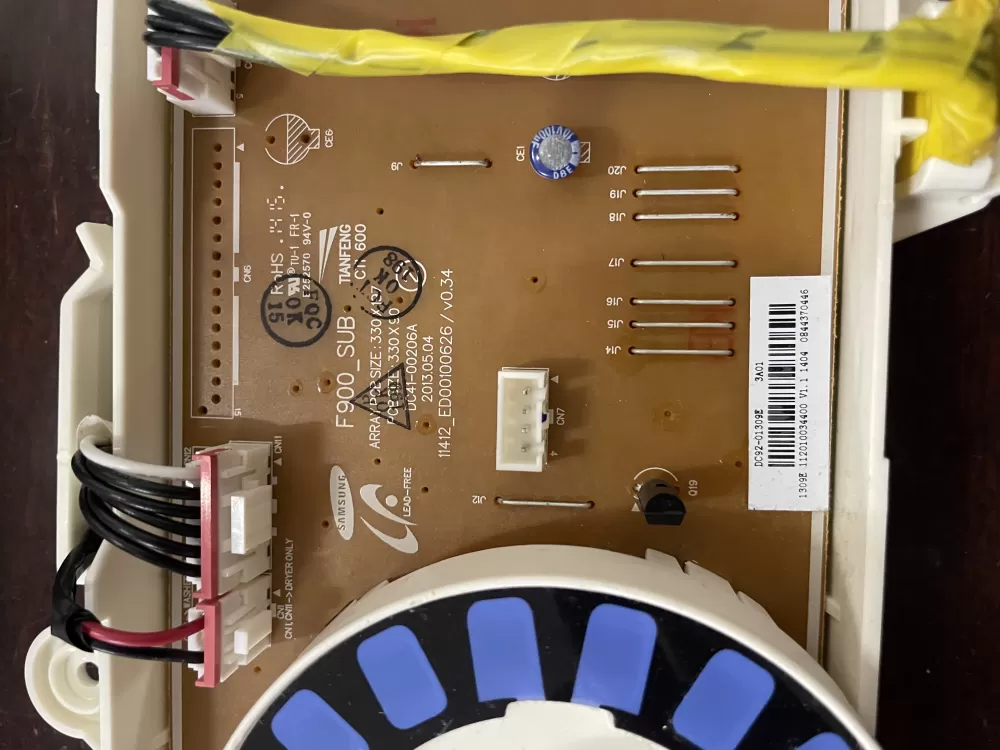 Samsung DC92 01309E DC9201309E Dryer Control Board AZ46966 | KMV127