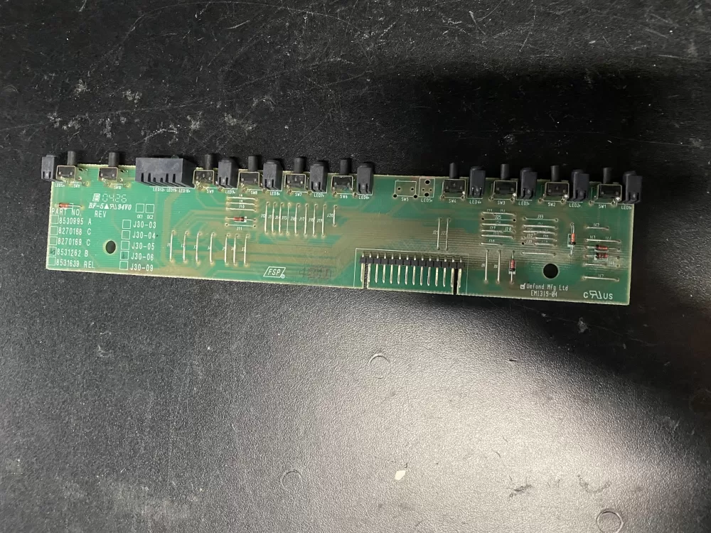 KitchenAid WP8531262  AP6012912  8531262  961952  PS11746133  8531262B Dishwasher Interconnect User Interface Board