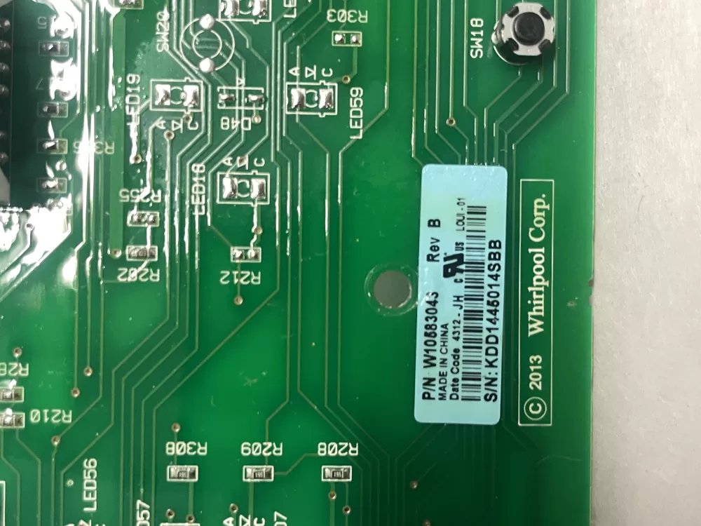 Whirlpool Kenmore W10583043 Washer Control Board Interface AZ209681 | Wm2116