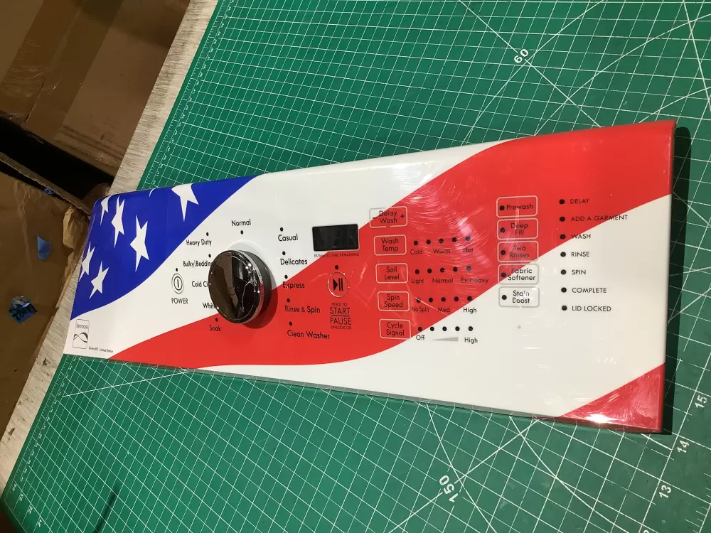 Kenmore WPW10886467 Washer Control Board UI American Flag Overlay