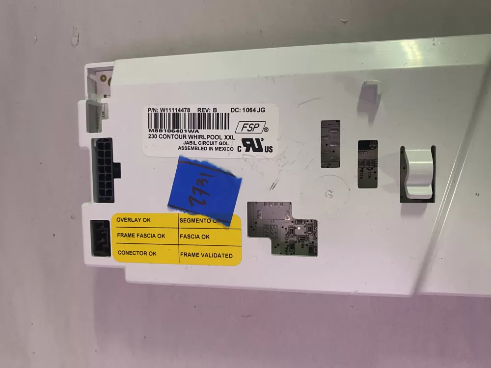 Whirlpool W11114478 W11174453 Refrigerator Control Board AZ197268 | BK2731