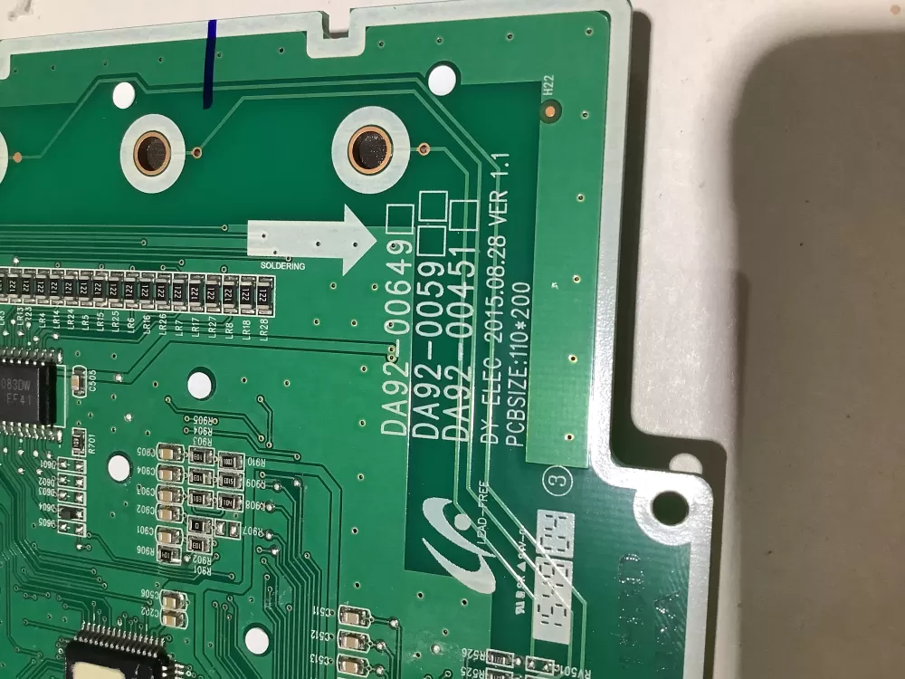 Samsung DA92 00649A Refrigerator Control Board Dispenser AZ143739 | ZC2416