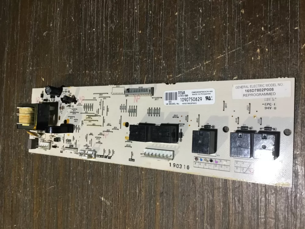 GE 165D7802P003 Dishwasher Control Board