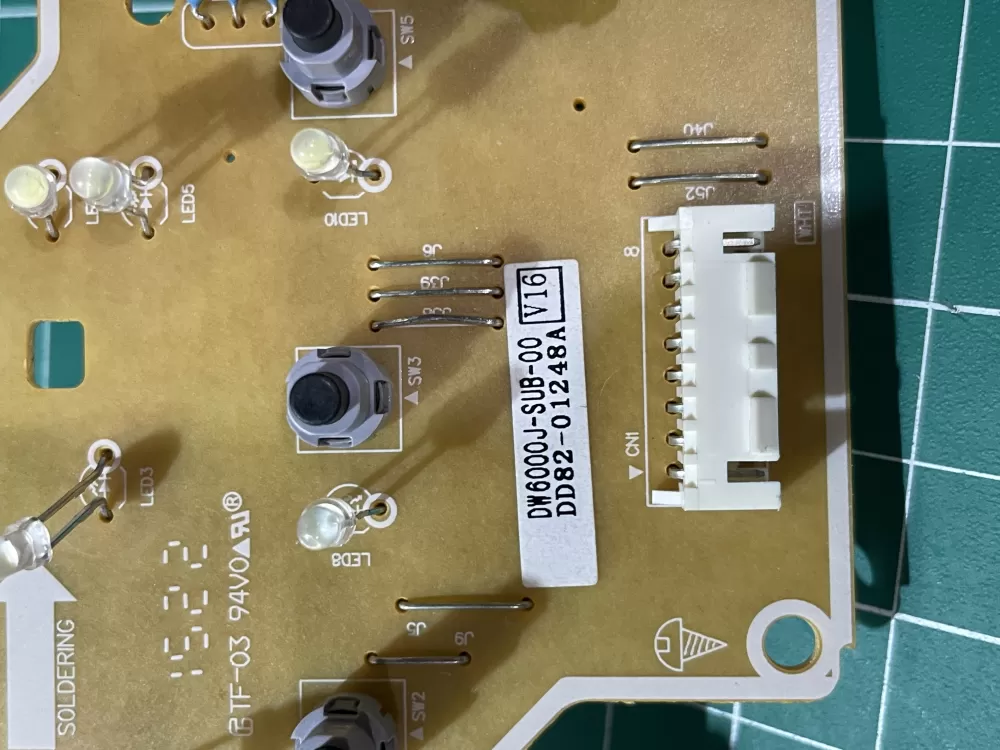 Samsung DD82 01248A Dishwasher Control Board AZ189928 | Wm807
