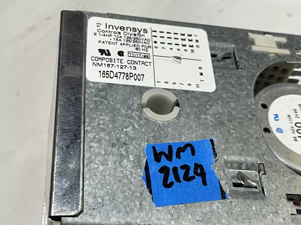 GE 165D4778P007 Dishwasher Timer AZ141337 | Wm2124