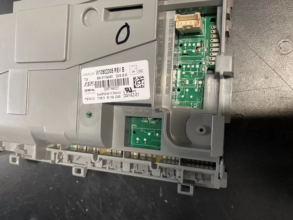 Whirlpool  Maytag  KitchenAid  Amana W10825369 W10825638 W10902005 W11084330 W11170174 W11305293 PS12704672 Dishwasher Control Board