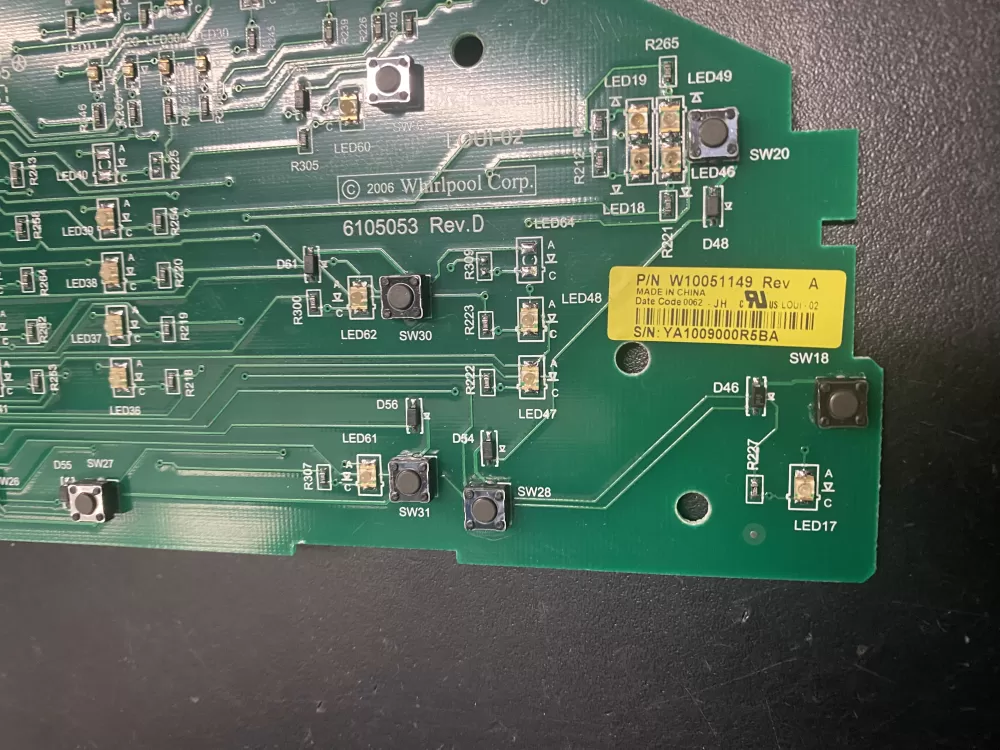W10051149 WPW10051149 PS11748073 Washer Control Board AZ23140 | BK662