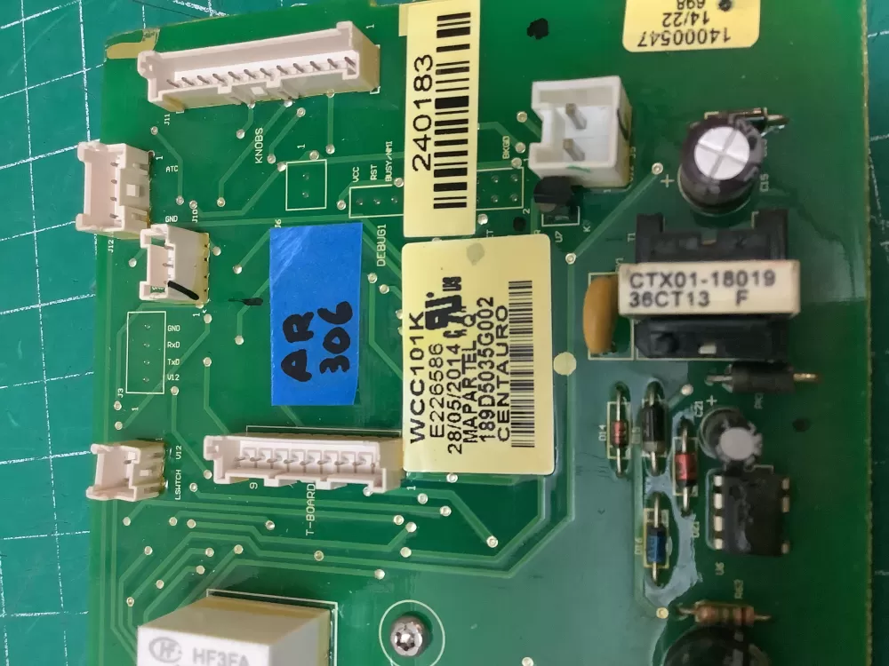 GE 189D5035G002 WH12X20274 Washer Control Board AZ226028 | AR306