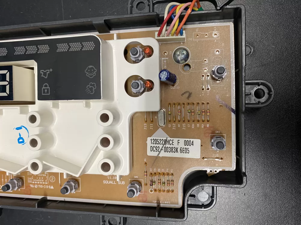 Samsung DC92 00383K Washer Control Board AZ15618 | BKV343