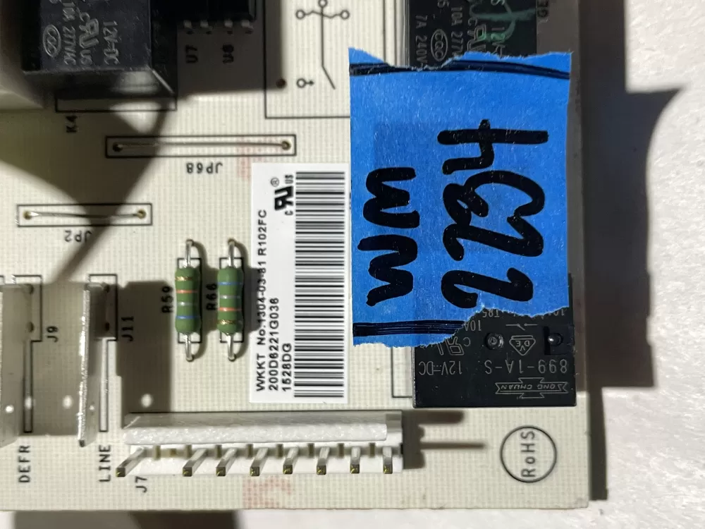 GE EBX1110P002 200D6221G036 Refrigerator Control Board AZ121748 | Wm2234