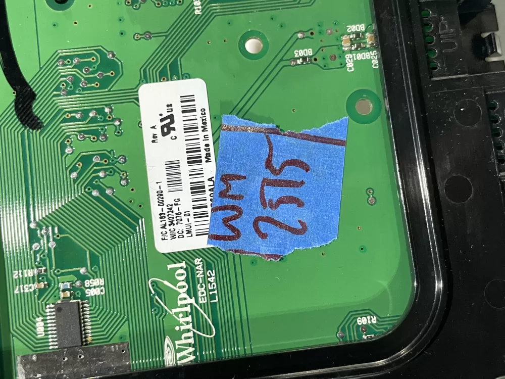 Whirlpool 3407238 3407242 Dryer Control Board Rev AZ154164 | Wm2515