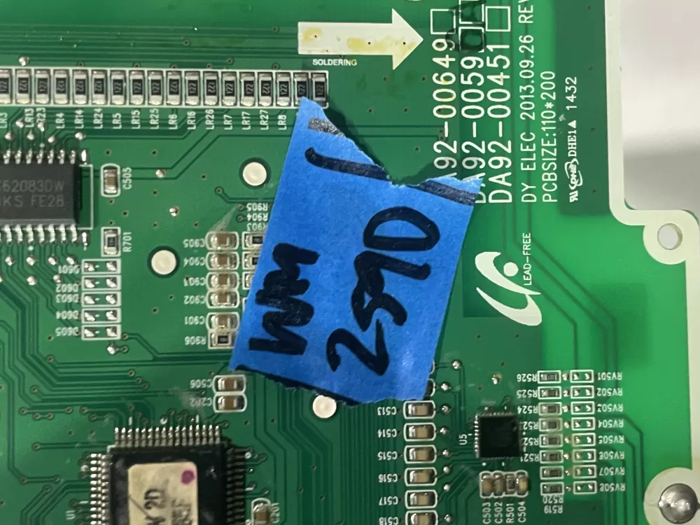Samsung DA92 00649A Refrigerator Control Board Dispenser AZ169286 | Wm2590