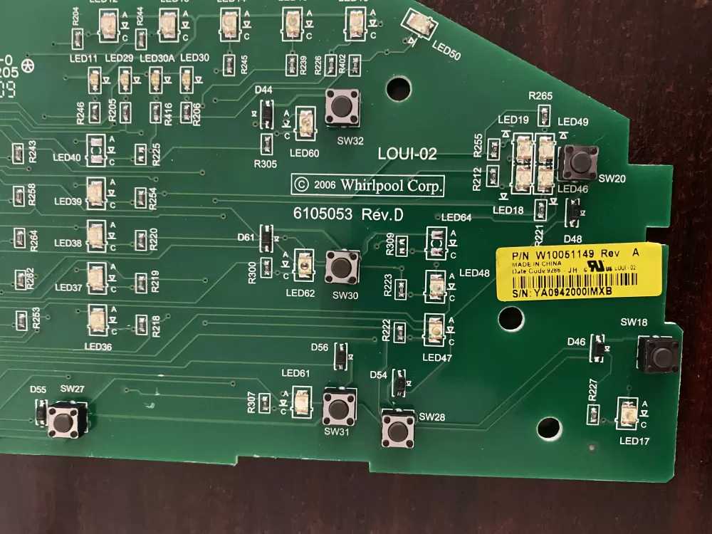 W10051149 WPW10051149 PS11748073 Washer Control Board AZ35048 | BK823