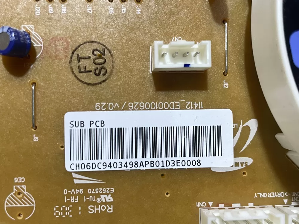 Samsung DC92-01309E DC94-03498A Dryer Control Board AZ118043 | Wm2181