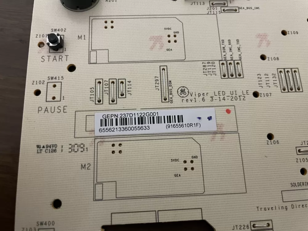GE 237D1395G011 237D1122G001 237D1060G011 Washer Control Board AZ100154 | Wmv229