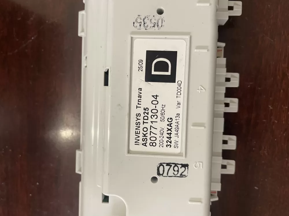 Asko 8077130 04 Dryer Control Board AZ36641 | KMV159