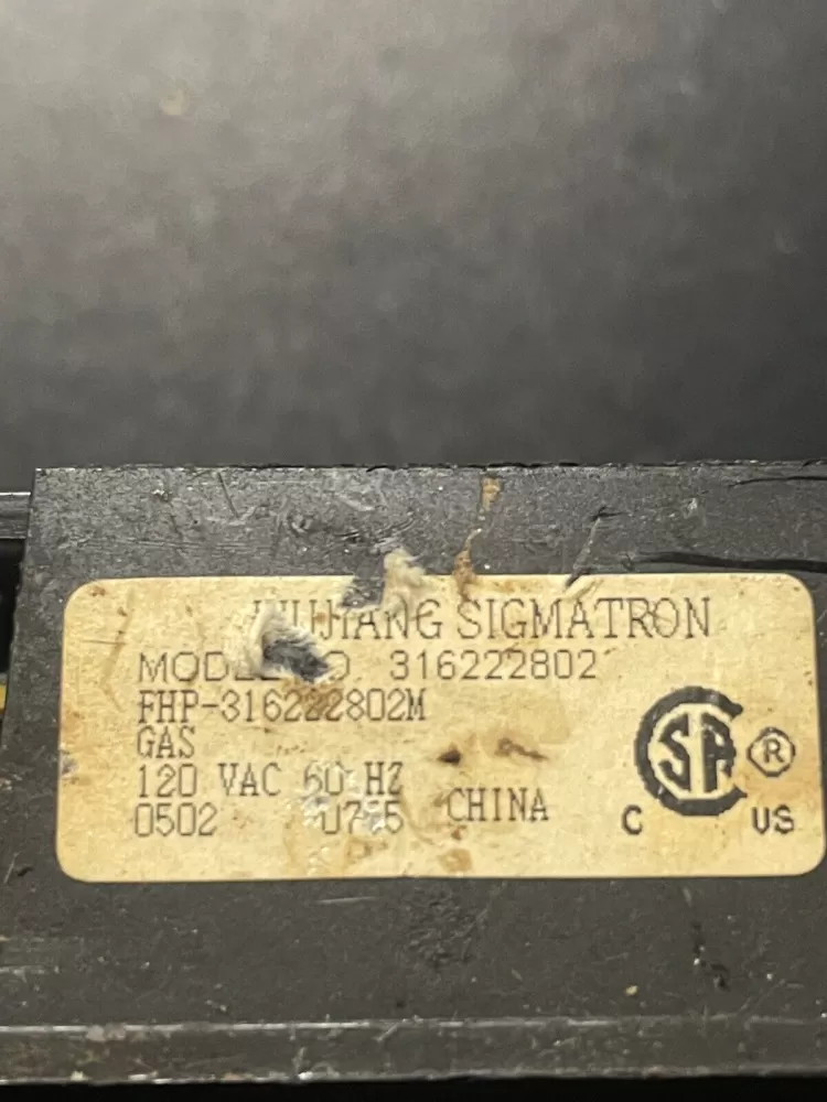 316222802 Whirlpool Range Board - Control