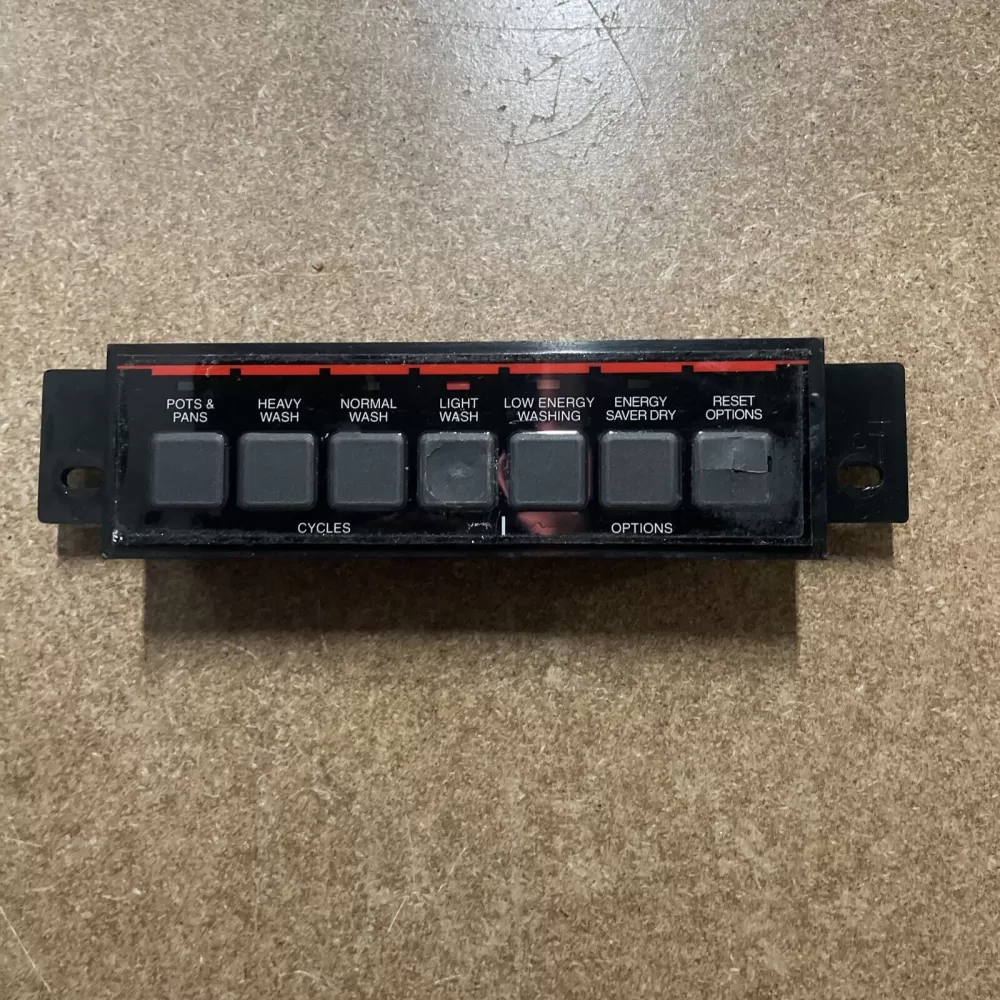 3375764 Roper Dishwasher Switch 7 Pushbutton Black
