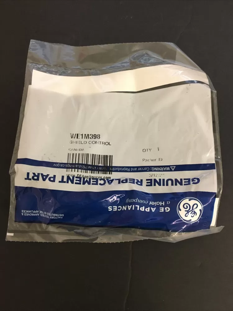 WE1M398 GE Refrigerator Control Shield
